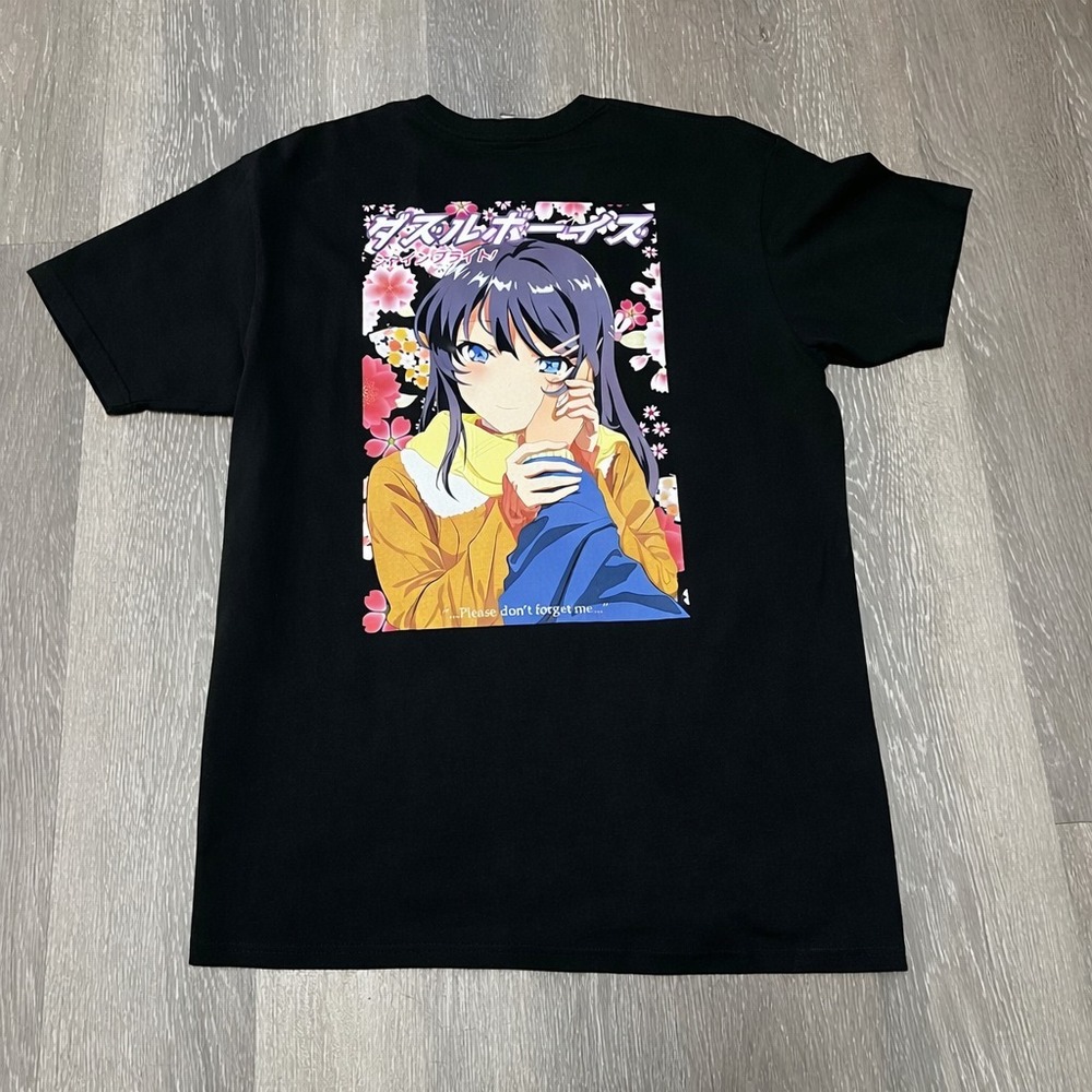 Cotton Heritage Rascal Doesn't Dream of Bunny Girl Senpai Graphic Shirt Large